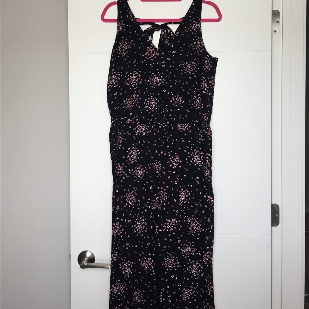 Black Floral Jumpsuit